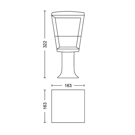 Zahradní tyč Philips HUE Econic s podstavcem 17441/30/P7 37 cm