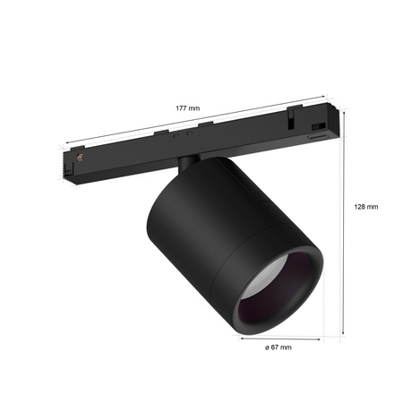 LED reflektor Perifo Black 5,3W CCT RGB Philips HUE Bluetooth