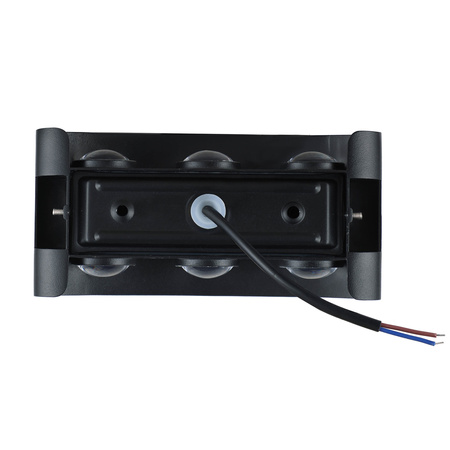 Venkovní nástěnná lampa LED 6W 480lm 3000K Warm Top Down IP54 Black Kobi