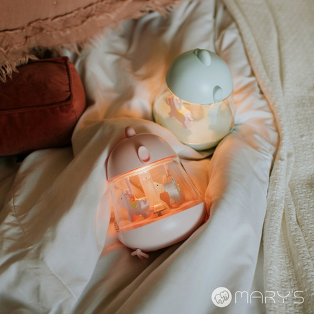 Dětské LED noční světlo 5W 3000K Warm + Multicolour RGB dobíjecí 1200mAh Pink MARY'S LIGHT