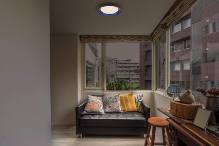 Plafond Koupelnové stropní světlo Povrchová montáž 19W 1000lm 3000K Teplá černá modrá IP20 Stmívatelné Obris Ledvance