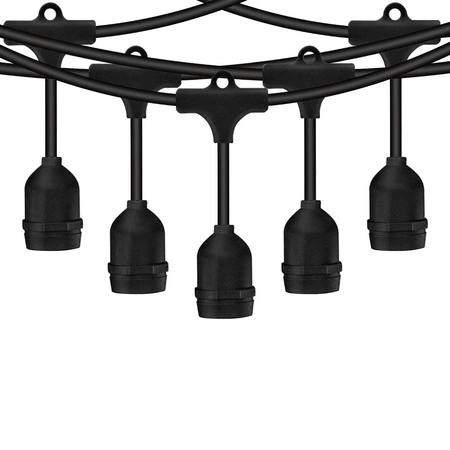 Venkovní řetěz 20m, 20x E27 Žárovky Smokey 6W 2200K MALUS LUMILED