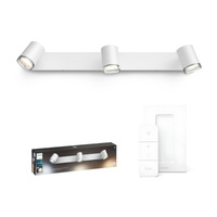 LED Spot Adore White 3x 5W IP44 CCT PHILIPS HUE Bluetooth povrchové koupelnové světlo + stmívač