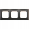 Prémiový 3násobný trojitý rámeček pro zásuvkové spínače Černá DR3/49 KONTAKT SIMON