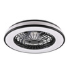Stropní svítidlo LED Plafond s ventilátorem 48W 5300lm CCT 120° bílá černá stmívatelná Kenya Sanico Goldlux