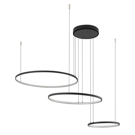 LED závěsné stropní svítidlo 45W 1600lm 3000K teplá černá moderní CIRCOLO LED 10817 Nowodvorski