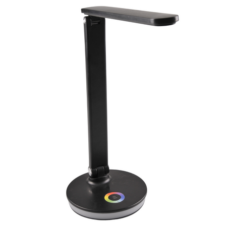 Stolní lampa LED 7W 450lm 4000K Neutrální RGB 120° Černá Stmívatelná Neptun Sanico Goldlux