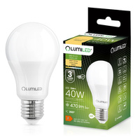 LED žárovka E27 A60 5W = 40W 470lm 3000K Warm 260° LUMILED