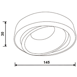 Podhledové svítidlo GU10, AR111 Nastavitelná Kulatá Bílá 14cm CARPI LUMILED