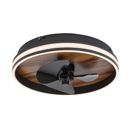 Plafond LED stropní světlo Povrchová montáž 30W CCT Stmívatelný pilotní časovač Černá Moderní Faustine Rabalux