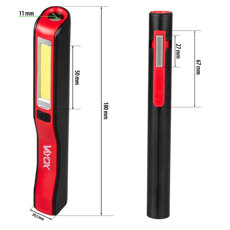 Dobíjecí dílenská svítilna Magnet COB + LED VA0102 Vayox