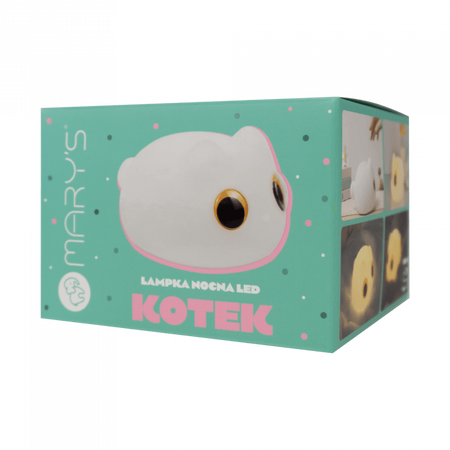 Dětské LED noční světlo 0,2W 3200K teplé dobíjecí 800mAh bílé MARY'S CAT LIGHT