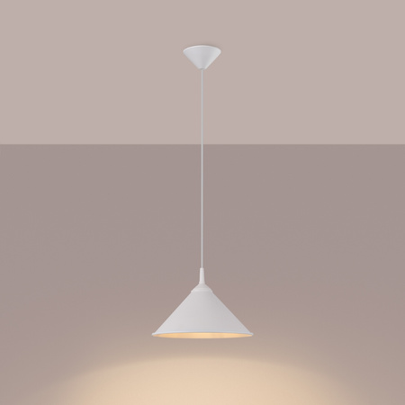 ZUMA E27 Bílá skandinávská závěsná lampa SOLLUX