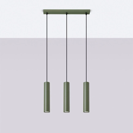 Stropní závěsné svítidlo Tuba Spot 3x GU10 Olive Lagos Ocean Green SL.1486 Sollux