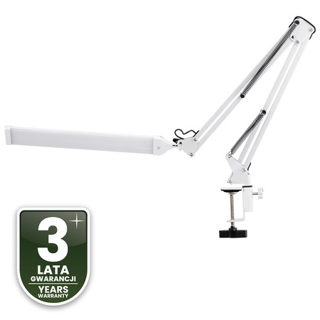 Stolní lampa LED 12W, CCT USB stmívatelná Bílá s držákem COSMI LUMILED