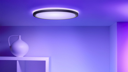 Plafond LED světlo pro povrchovou montáž 22W CCT + RGB Black SMART WiFi WiZ