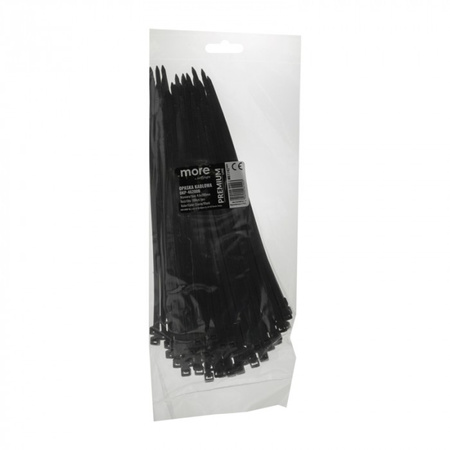 Kabelové stahovací pásky 4,6x200 mm černé UV TRIPPERS PREMIUM OKP-46200B .MORE 100 ks.