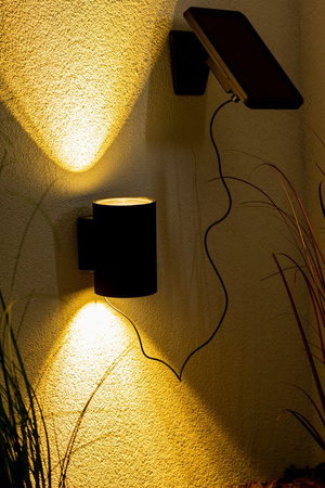 Nástěnné svítidlo LED Solar Garden Lamp Facade 3000K IP44 Up Down Twilight Sensor