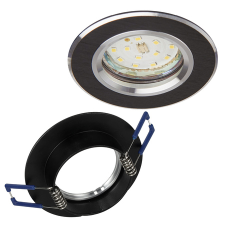 Zapuštěné halogenové bodové svítidlo GU10 černé kulaté Kobi