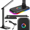 Stolní nastavitelná lampa na noční stolek ALMA LED 12W 960lm CCT + RGB stmívatelná černá MasterLED