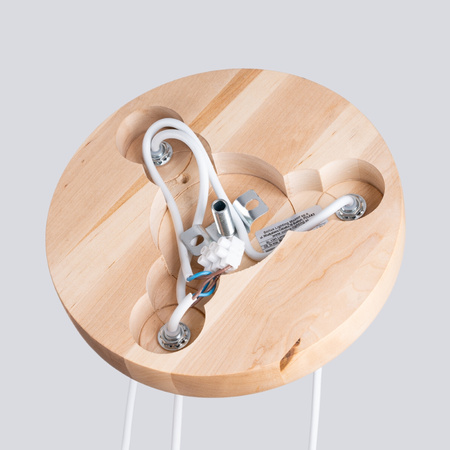 Stropní závěsné svítidlo PEKKA 3P 3xG9 White Wood Skandinávské SOLLUX