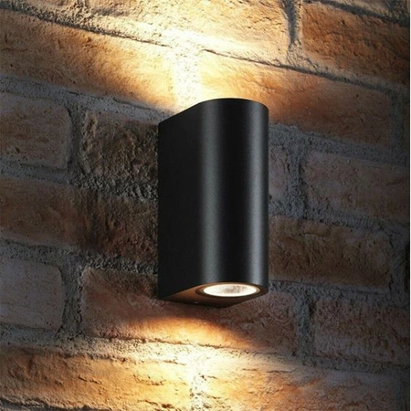 Zahradní nástěnná lampa Venkovní LED fasádní lampa 6W 600lm 2700k teplá bílá Black PELLE Videx