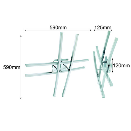 Stropní svítidlo LED Stropní lustr AUSTIN 48W 4000K Chrome