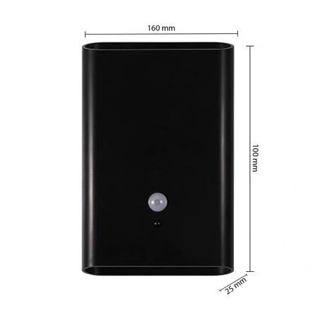 LED dobíjecí magnetické světlo 2,5W 250lm 3000/4000/6500K CCT 60° se senzorem pohybu stmívatelné černé Turo Masterled