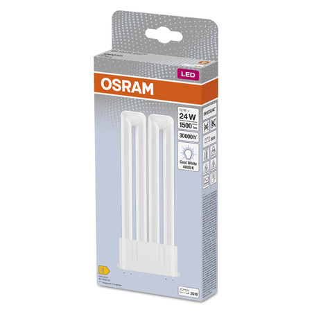 Jednostranná zářivka LED 2G10 12W = 24W 1500lm 4000K neutrální bílá 130° DULUX LED F EM & AC Osram