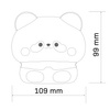 Dekorativní LED dobíjecí lampa 2W 59lm 3000K teplá bílá černá stmívatelná Panda Sanico Goldlux