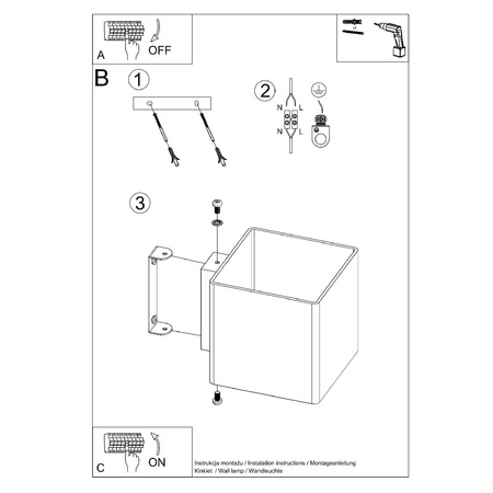 Nástěnné svítidlo RICO G9 Cube Up-Down Minimalist White SOLLUX