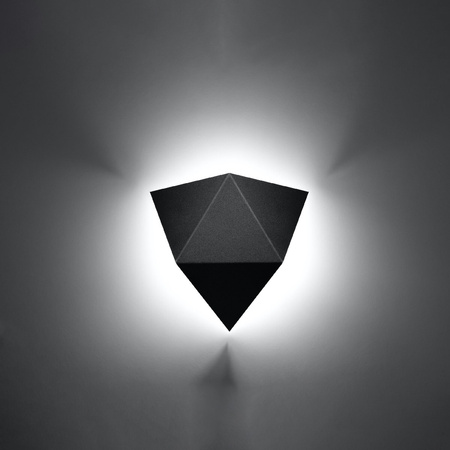 LED SOLIDO 2xG9 Nástěnné svítidlo Trojúhelníková černá SOLLUX