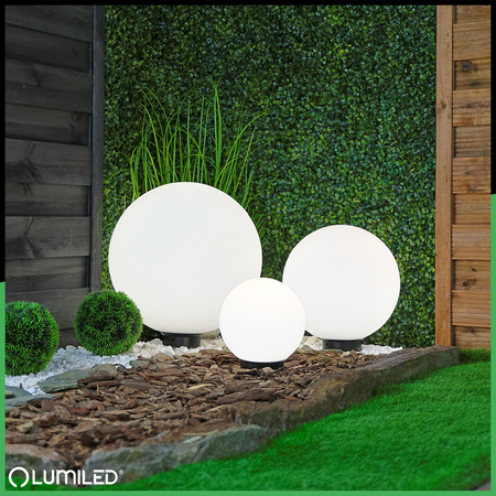 Venkovní lampa E27, KOULE LED IP65 20cm LUMIKULA2 LUMILED