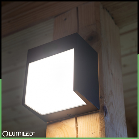 Zahradní nástěnná lampa LED Venkovní nástěnná lampa IP54 12W 3000K RUBUS LUMILED