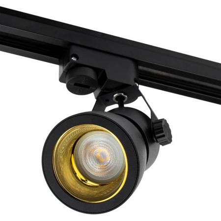 Sada osvětlovacích přípojnic 1.5 m + 3x LED reflektor GU10 černá a zlatá