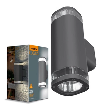 Venkovní nástěnné svítidlo IP54 2x GU10 Grey BRUNO Videx