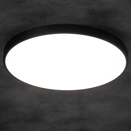 Plafond LED stropní panel Povrchová svítidla 20W 2060lm CCT RGB Round Black Dimmable S Kanlux