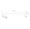 Stropní svítidlo 2x GU10 + LED 4000K černá PARIS Sanico Goldlux
