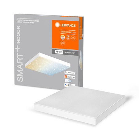 Přisazený LED panel 24.5W 1300lm SMART+ WiFi CCT Stmívatelný 45x45cm Čtvercový PLANON Bezrámový LEDVANCE