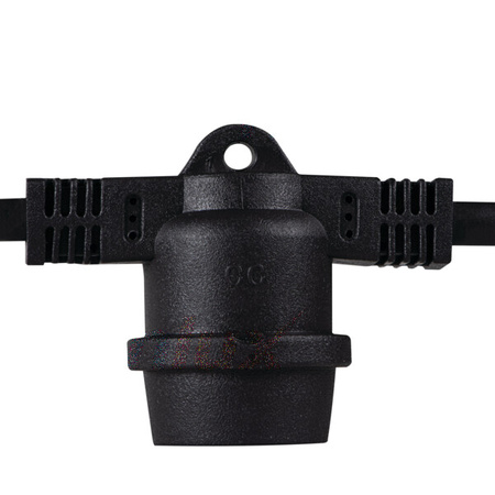 Venkovní zahradní girlanda světelný řetěz GRL 15xE27 IP44 15m černá Kanlux