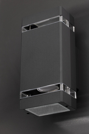 Zahradní nástěnná lampa nahoru a dolů, 2x GU10 IP54 VELA LUMILED