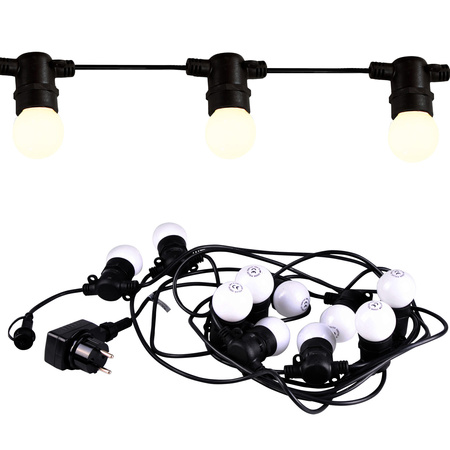 Zahradní světelný řetěz PARTY 6,2 m 10xE27 LED 6W 3000K GOLDLUX (Polux)