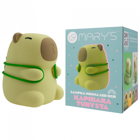 Dětské LED noční světlo 2,5W 3000K Warm + Multicolour RGB dobíjecí 1200mAh béžová KAPIBARA MARY'S