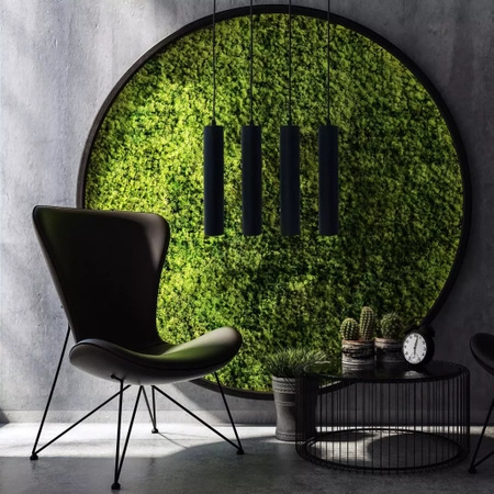 Stropní závěsná lampa 1xGU10 CIRUS SLIM převislá trubka černá 27cm