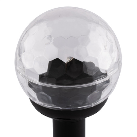 Solární zahradní lampa LED s hroty RGB IP44 soumrakový senzor 34 cm