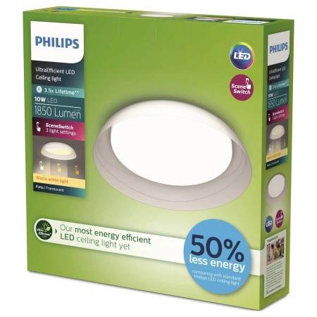 Stropní svítidlo LED Plafond 10W 1850lm 2700K SceneSwitch Fleta Ultra Efficient Philips