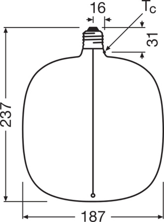 Dekorativní LED žárovka E27 4,8W = 10W 100lm 1800K teplé 320° kouřové vlákno stmívatelné Vintage 1906 Osram
