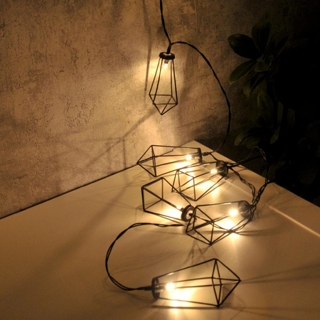 LED baterie zahradní girlanda 2.1m 2xAA ALBORG Black GOLDLUX (Polux)