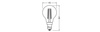 LED žárovka P45 E14 3,4W = 40W 470lm 2700K Warm 300° Filament Performance Class Ledvance
