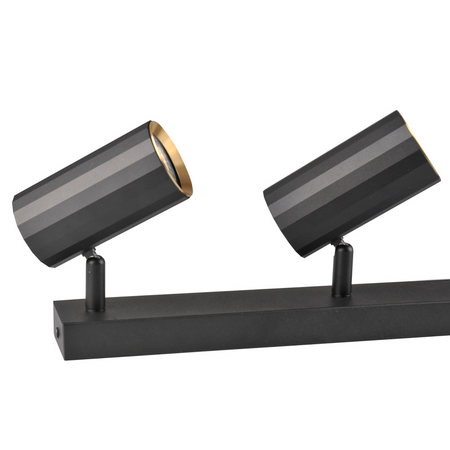Nástěnné a stropní bodové svítidlo 3x GU10 Black Gold NICEA Sanico Goldlux